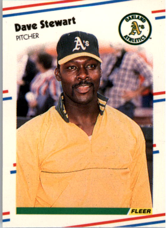 1988 Fleer Mini Baseball Cards 048      Dave Stewart